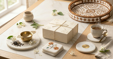 a table featuring some products from Aurevaa which can be unique and ideal gifts for housewarming in 2026