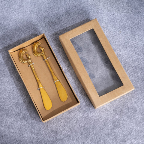 Peacock Brass Butter Knives