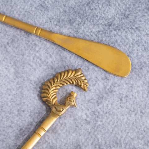 Peacock Brass Butter Knives
