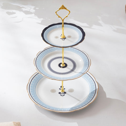 Aegean Blue Ceramic Cake Stand