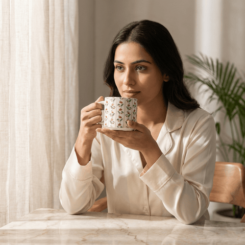 Blossom Vine Ceramic Mug - Aurevaa